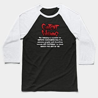 “Content Warning” Baseball T-Shirt